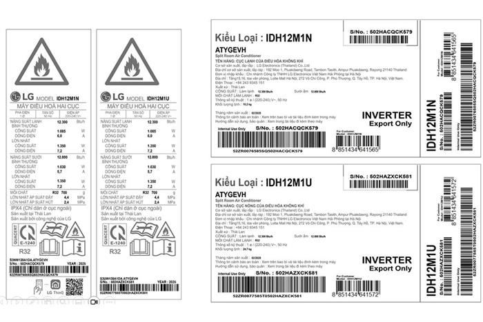Điều hòa LG Inverter AI Air 12000 BTU 2 chiều IDH12M1 - Model 2025